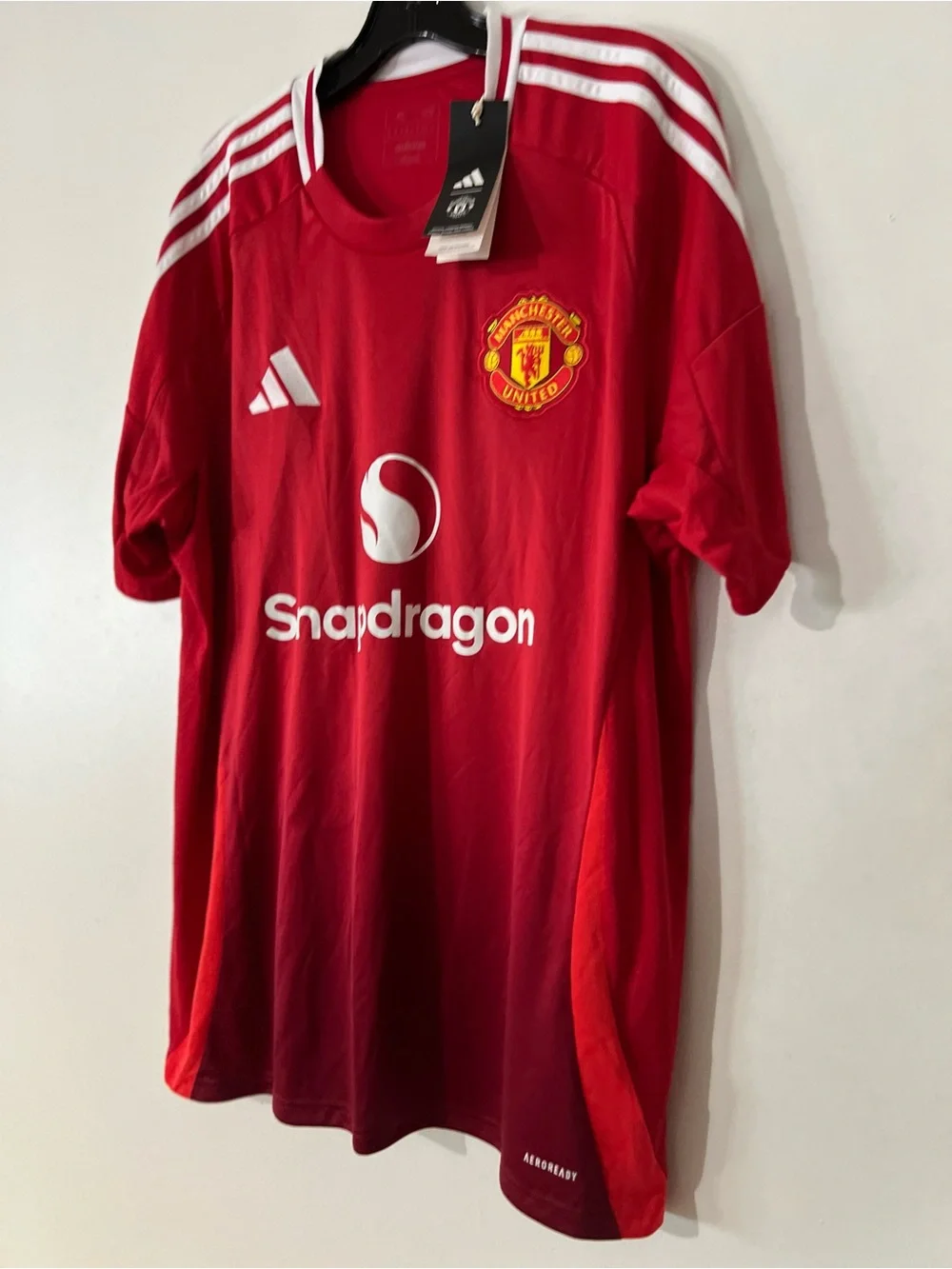 adidas Manchester United Red and White Home Jersey